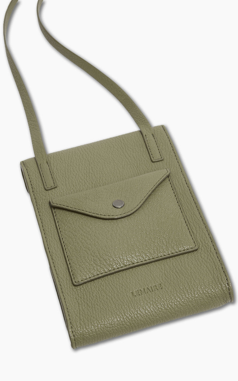 Lemaire Enveloppe With Strap Goat Leather Dusty Khaki