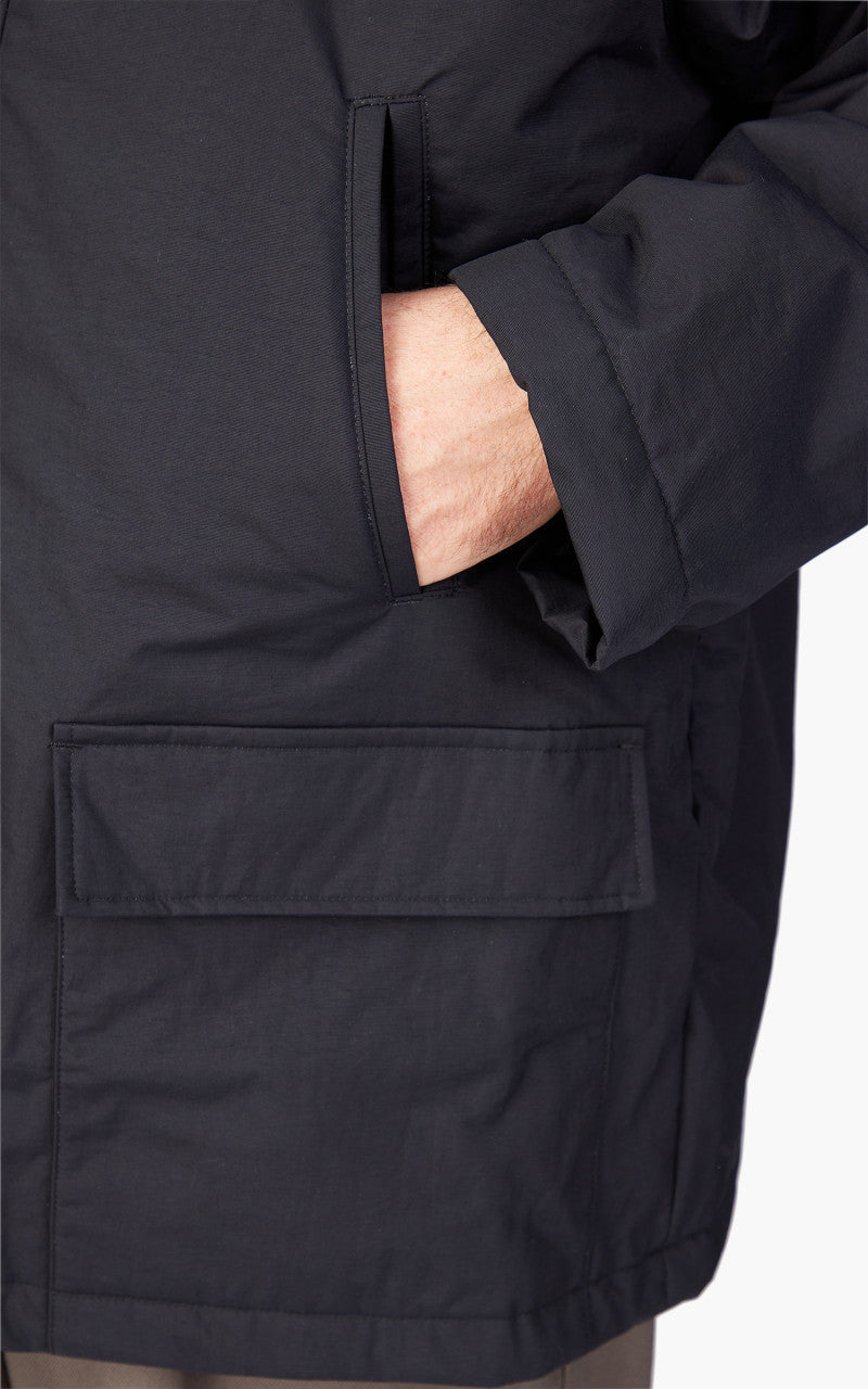 Still By Hand Padded Half Coat Black