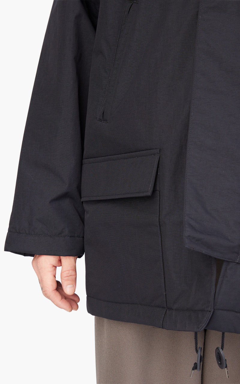 Still By Hand Padded Half Coat Black