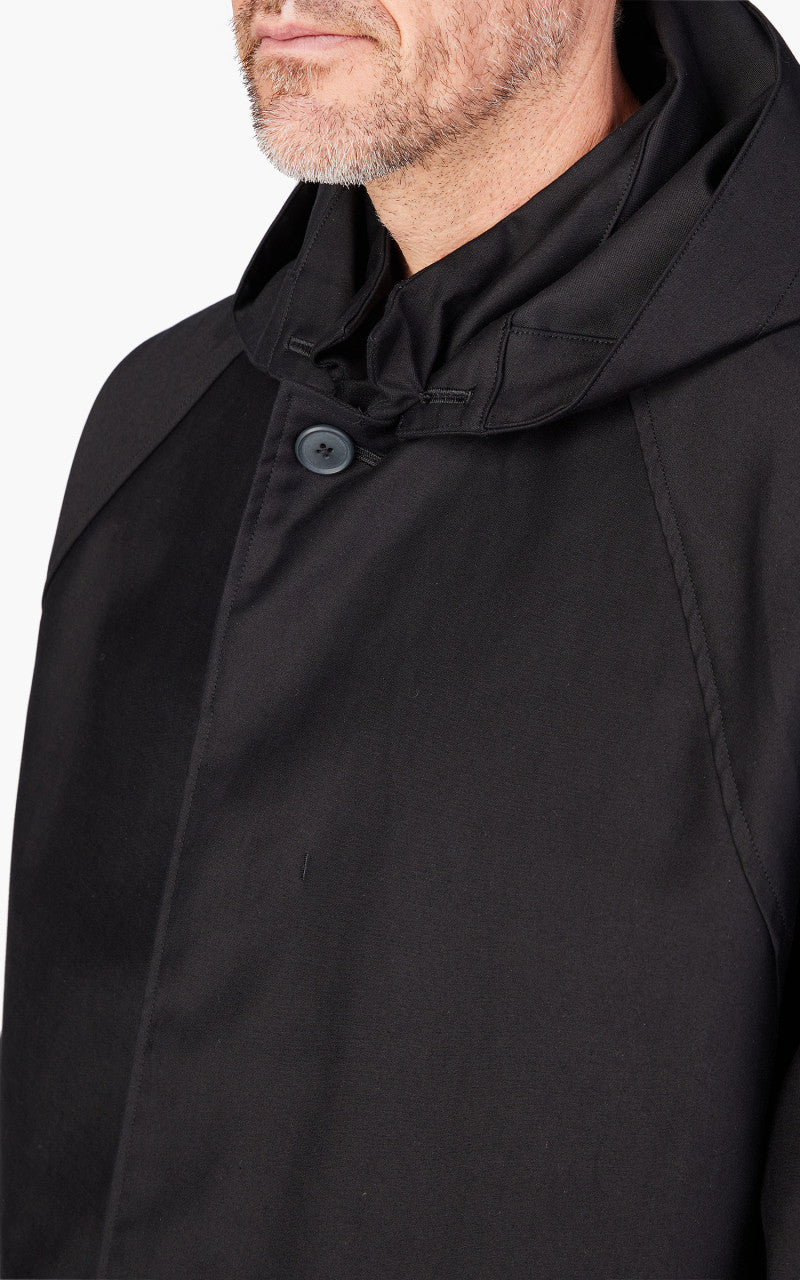 Still By Hand Moleskin Hooded Coat Black