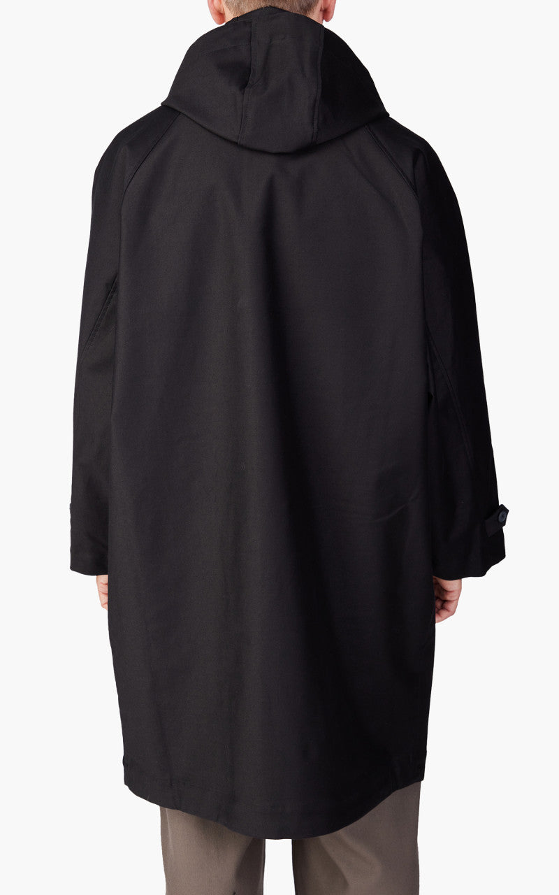 Still By Hand Moleskin Hooded Coat Black