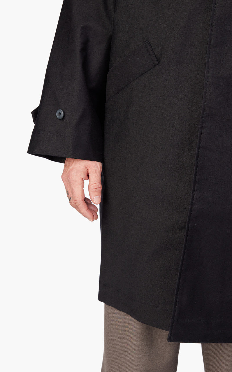 Still By Hand Moleskin Hooded Coat Black