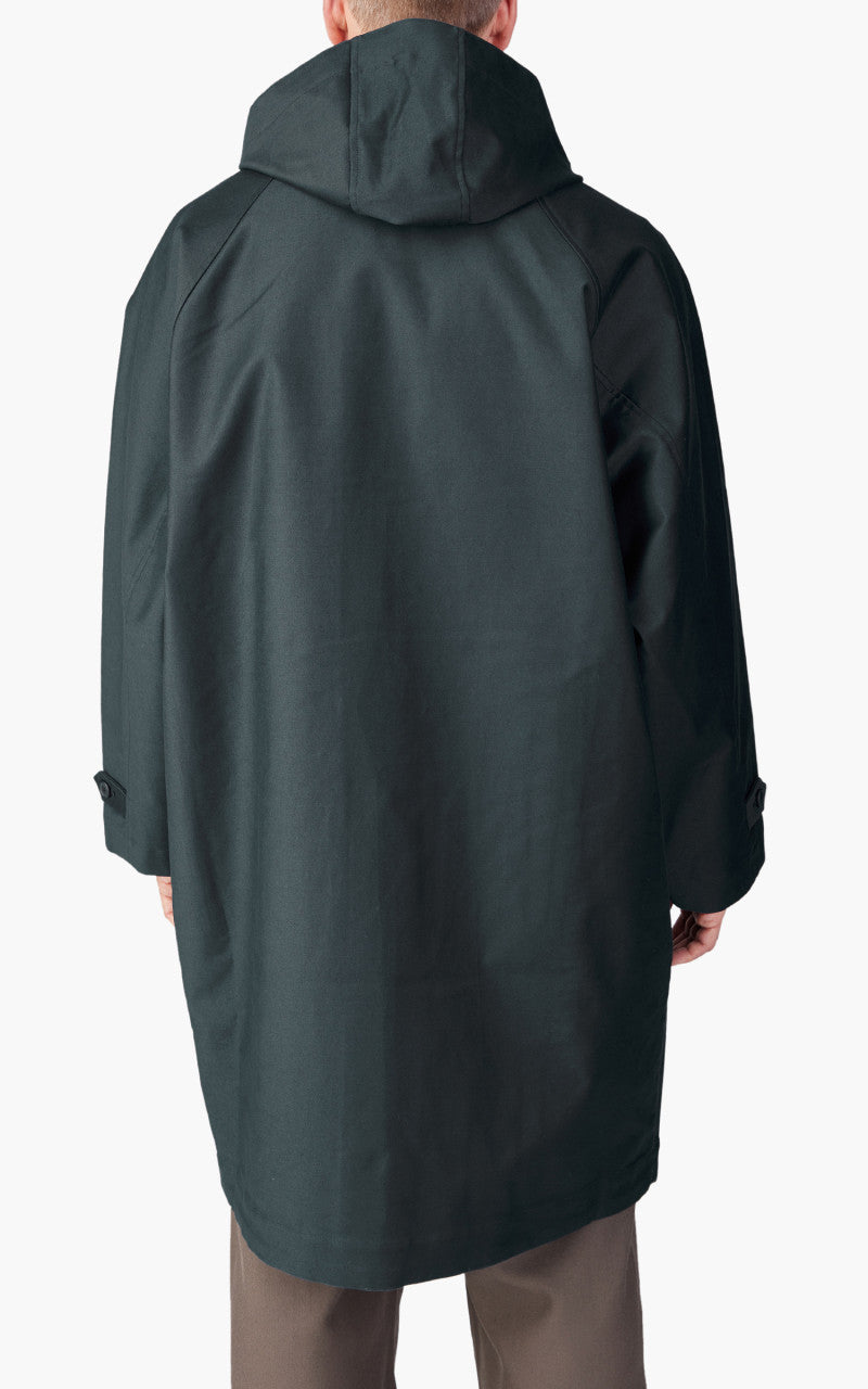 Still By Hand Moleskin Hooded Coat Deep Blue