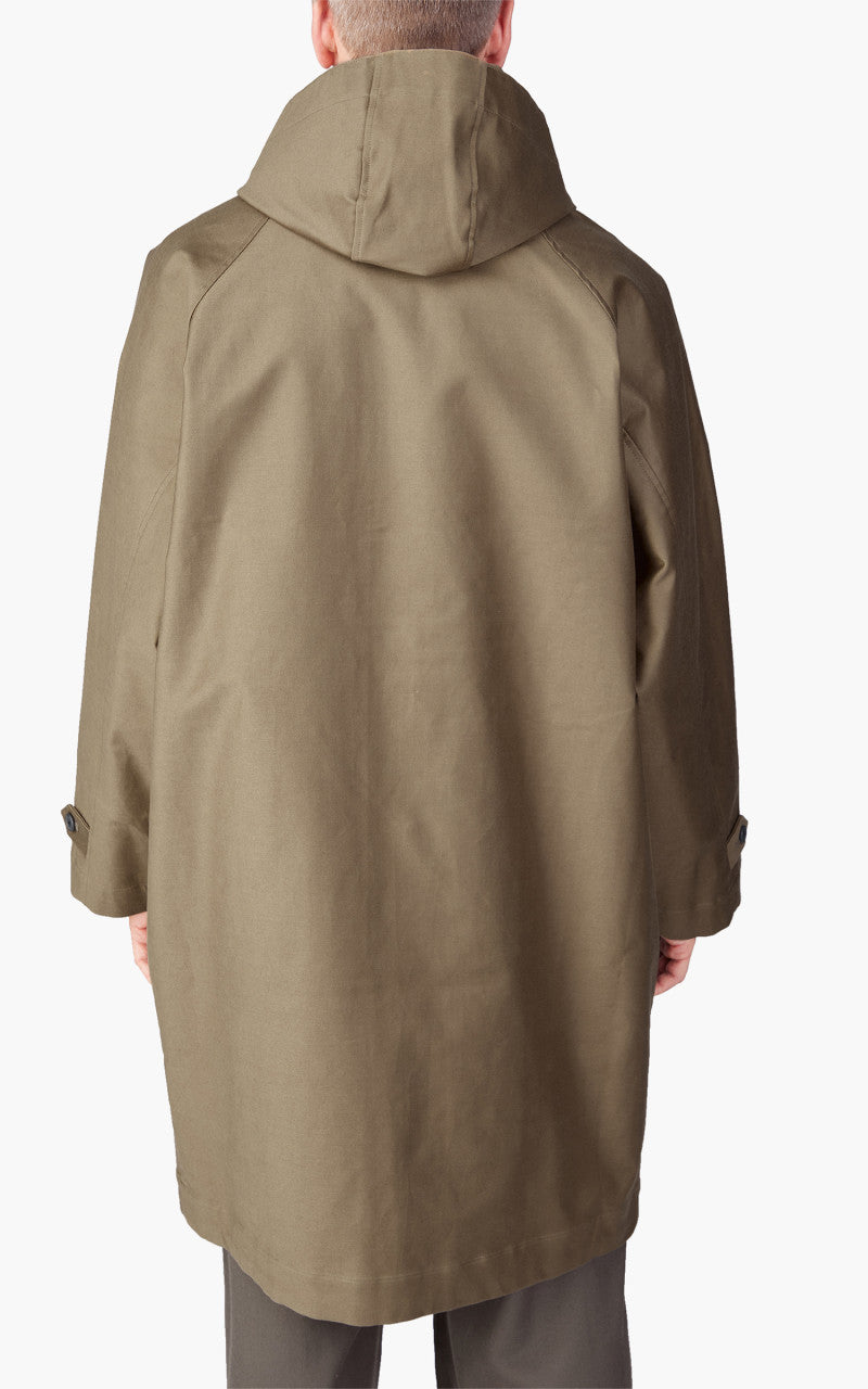 Still By Hand Moleskin Hooded Coat Khaki Beige