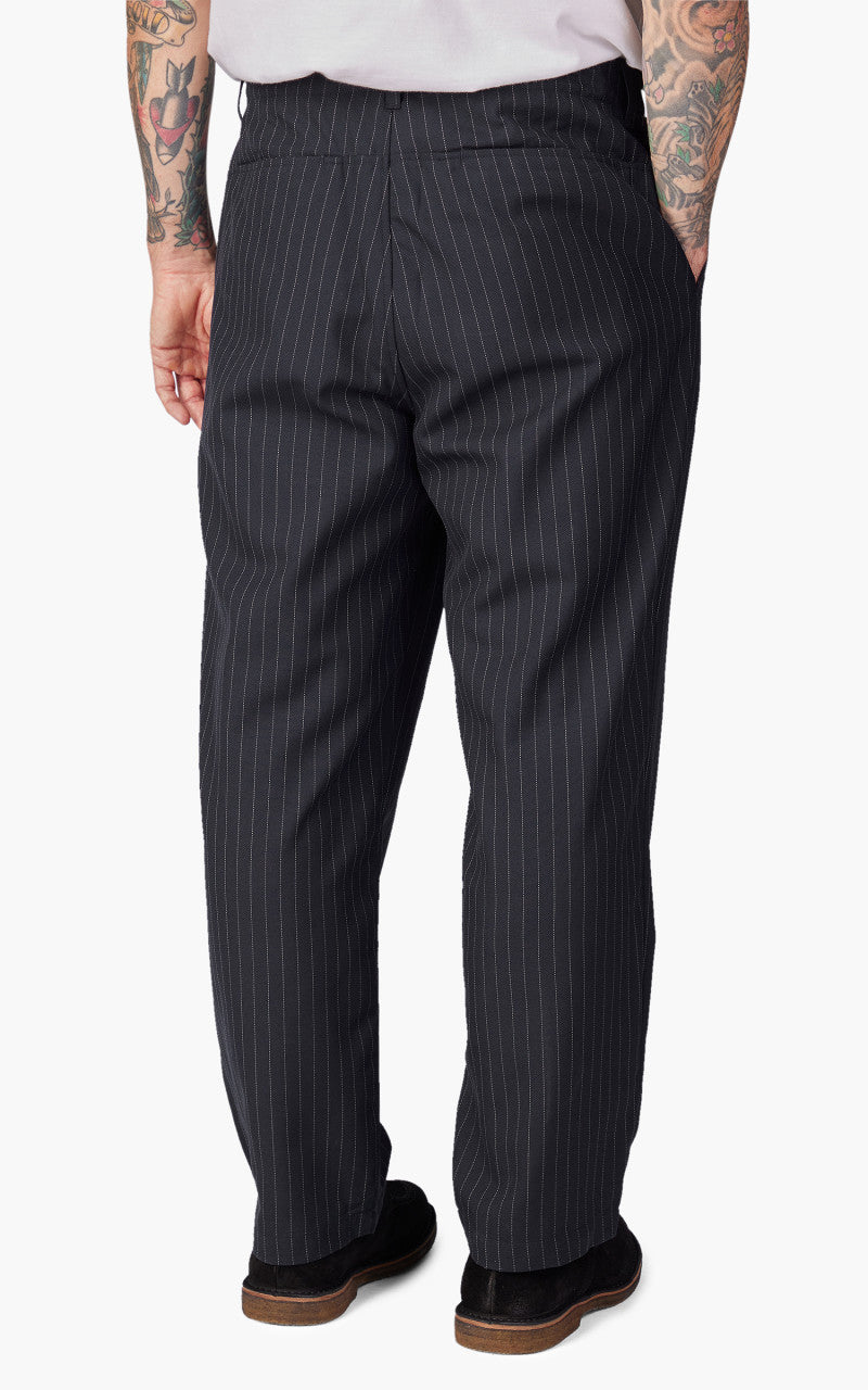 Still By Hand T/W Easy Pant Navy Stripe