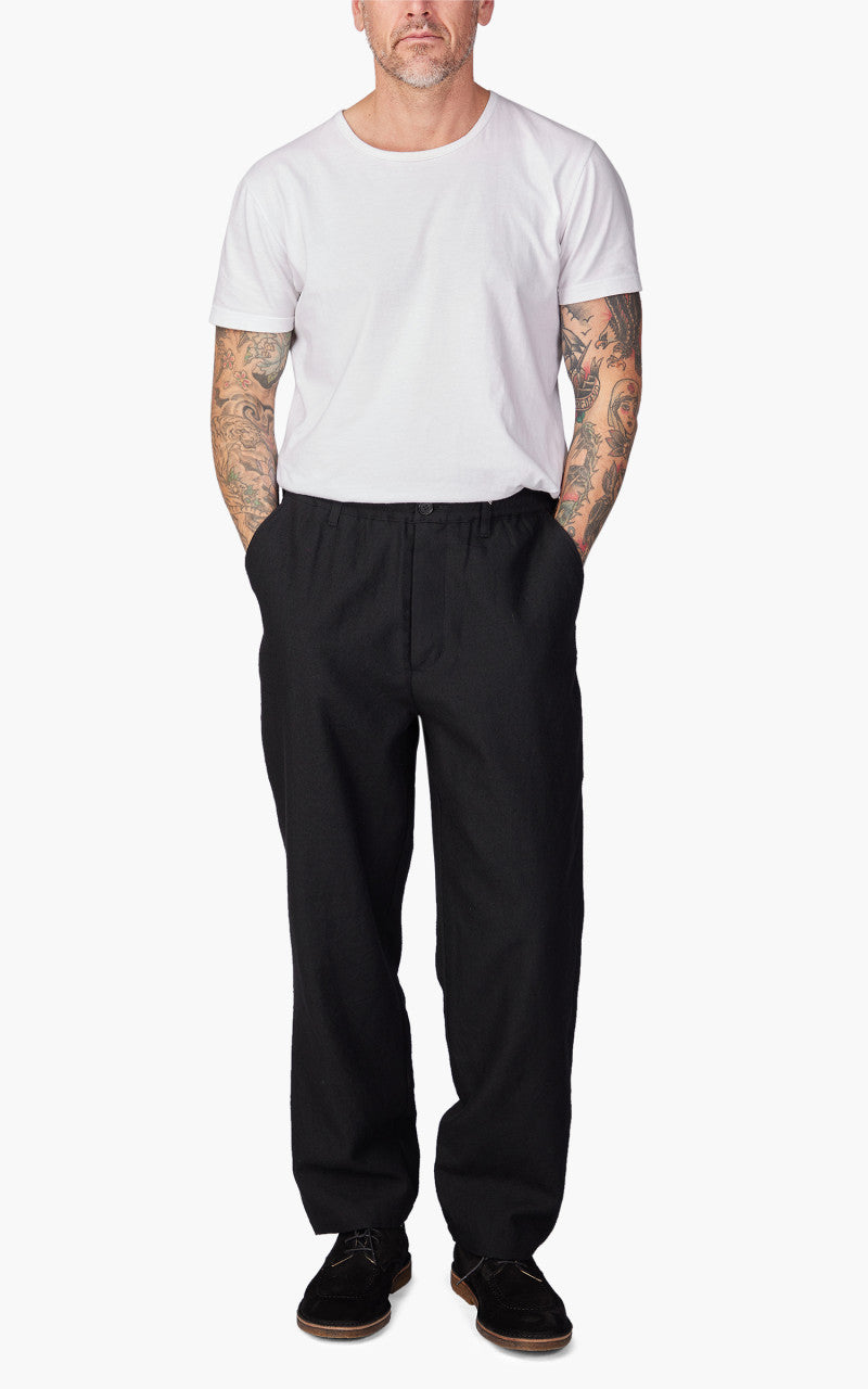 Still By Hand Shetland Wool Pants Black