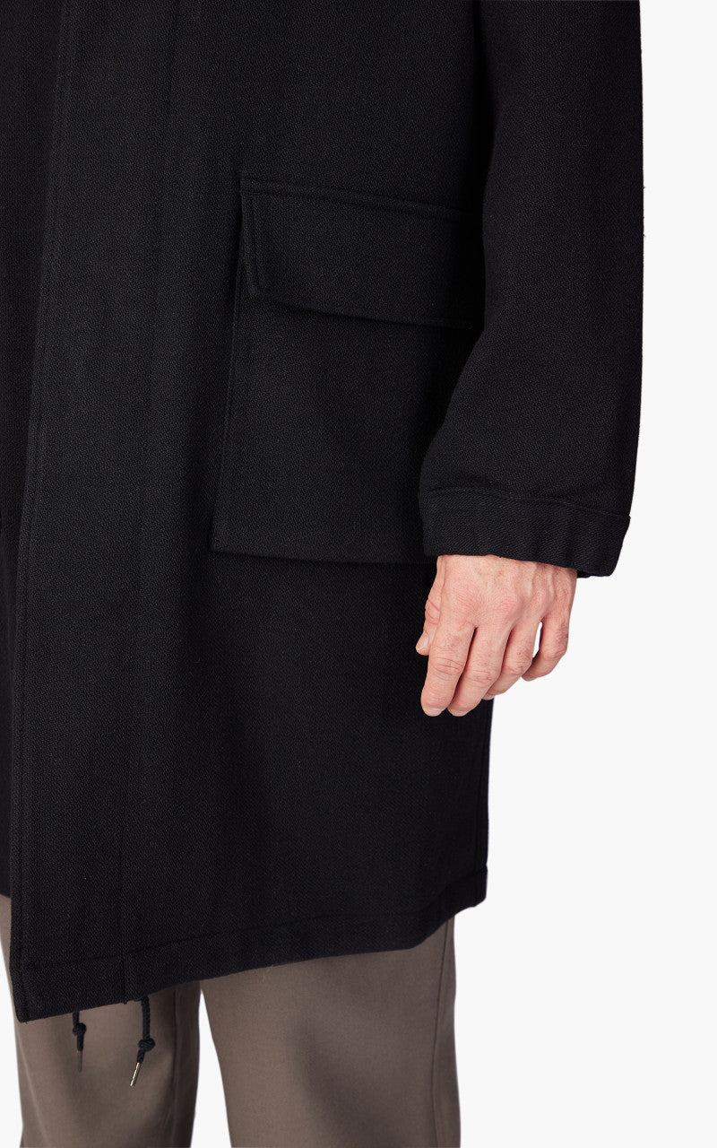 Still By Hand Tweed Fishtail Coat Black