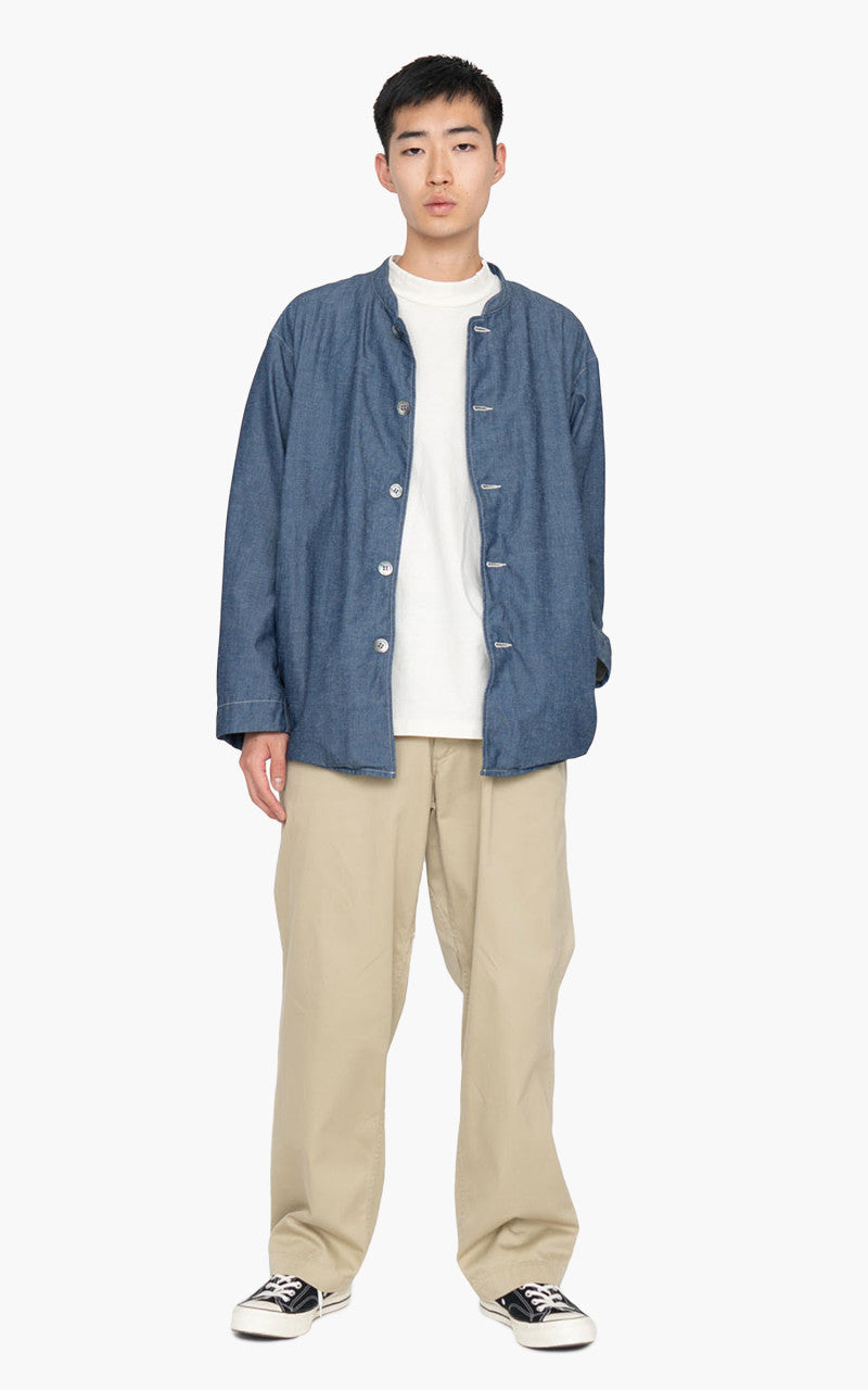 Nanamica Chambray Band Collar Jacket Indigo