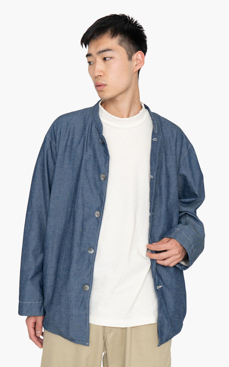 Nanamica Chambray Band Collar Jacket Indigo