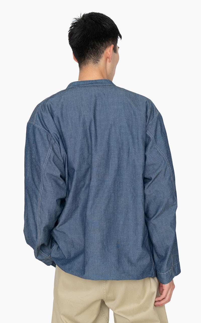 Nanamica Chambray Band Collar Jacket Indigo