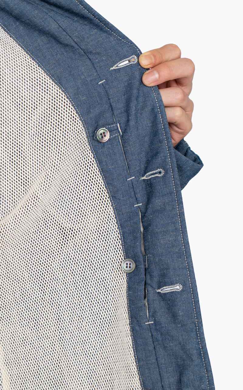 Nanamica Chambray Band Collar Jacket Indigo