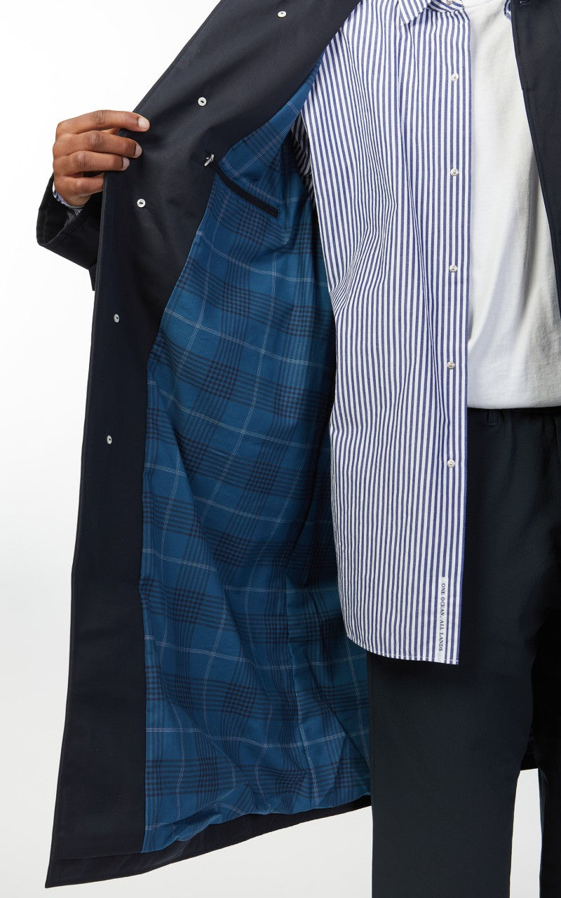 Nanamica GORE-TEX Balmacaan Coat Navy