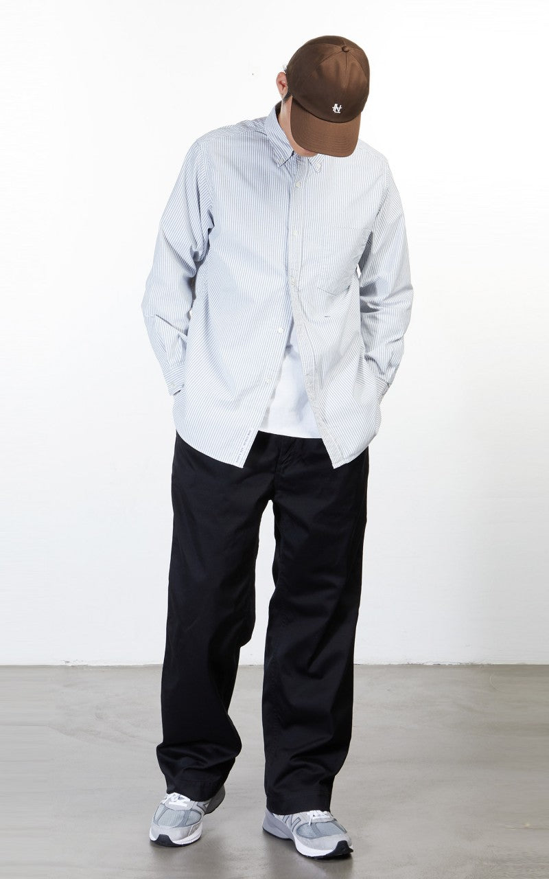 Nanamica Double Pleat Wide Chino Pants Black