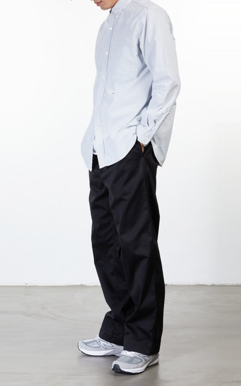 Nanamica Double Pleat Wide Chino Pants Black