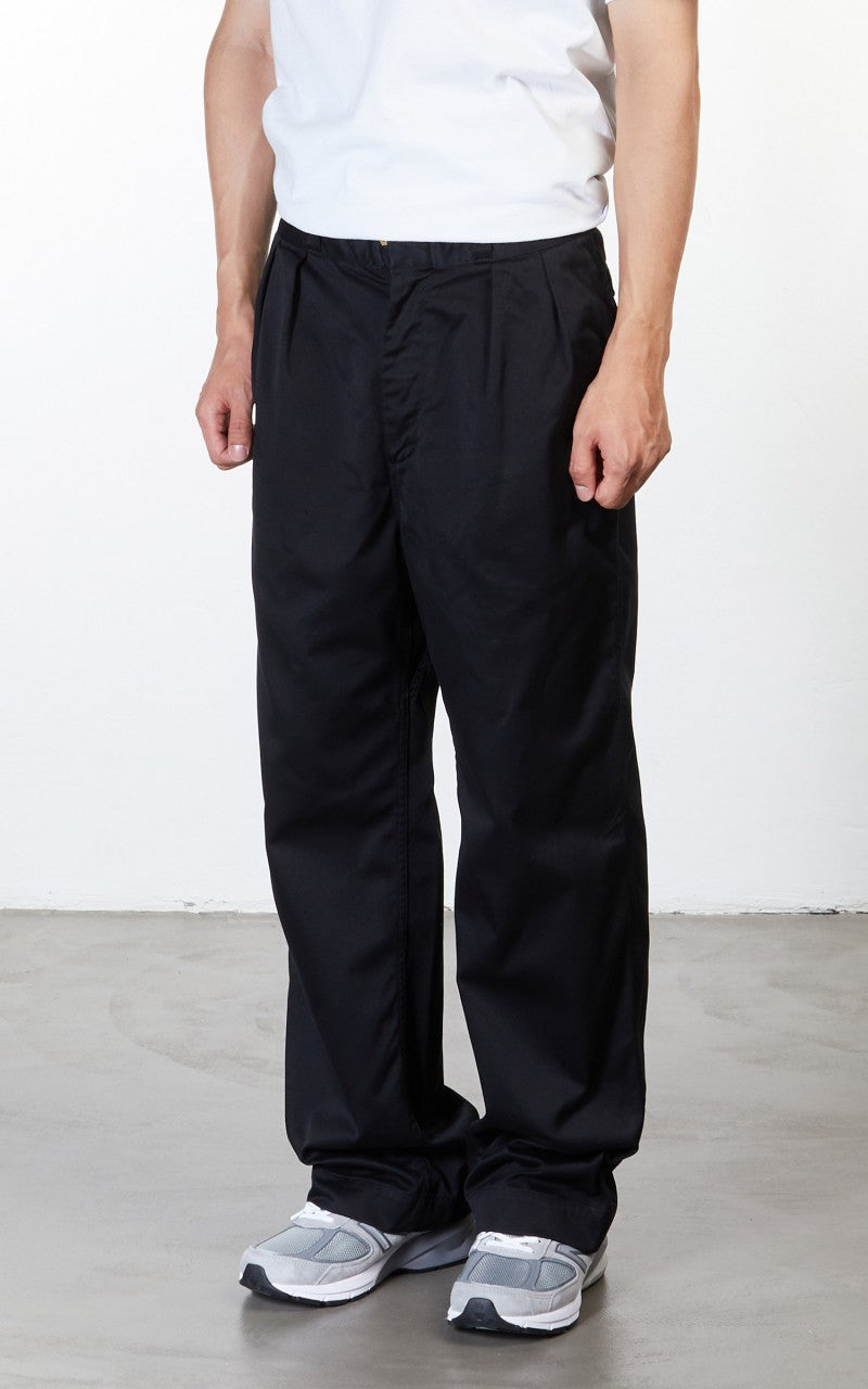 Nanamica Double Pleat Wide Chino Pants Black