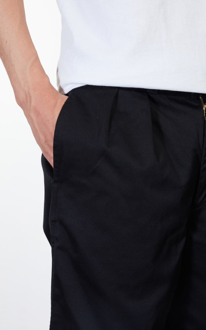 Nanamica Double Pleat Wide Chino Pants Black