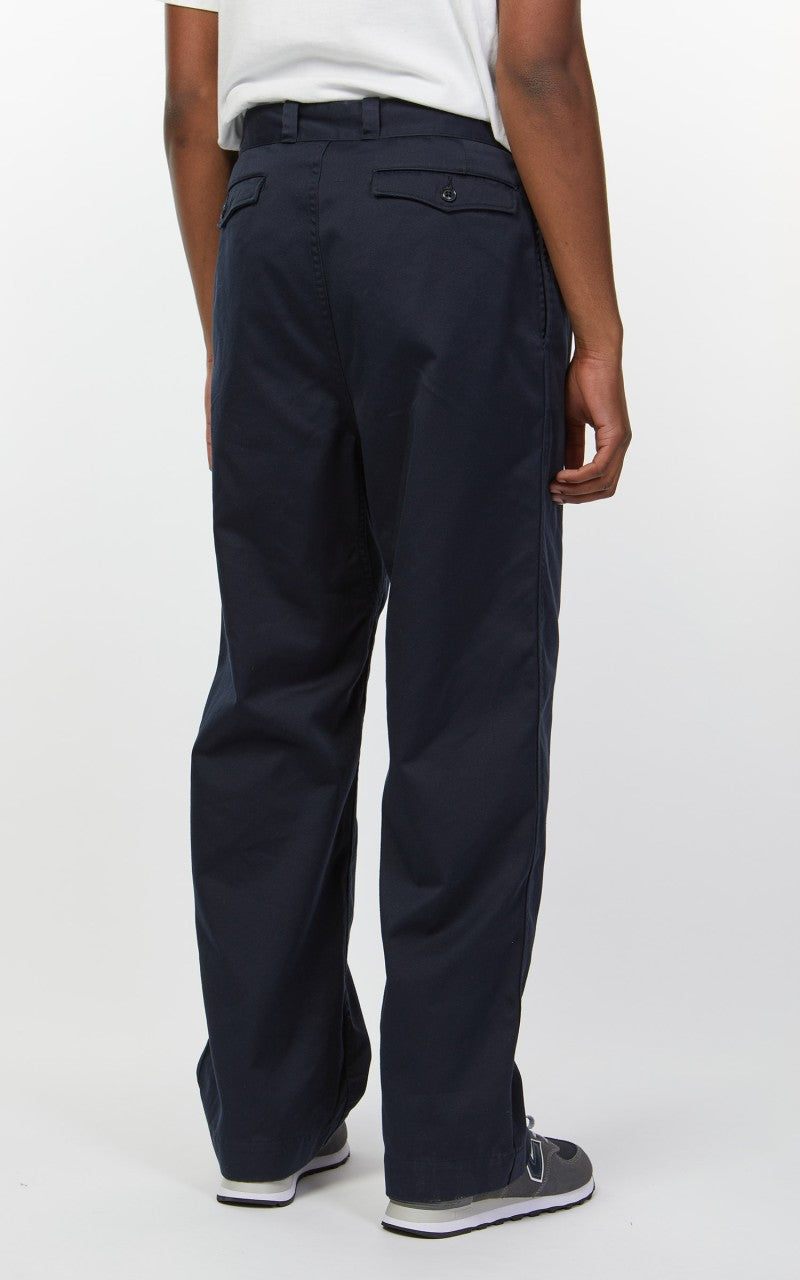 Nanamica Double Pleat Wide Chino Pants Navy
