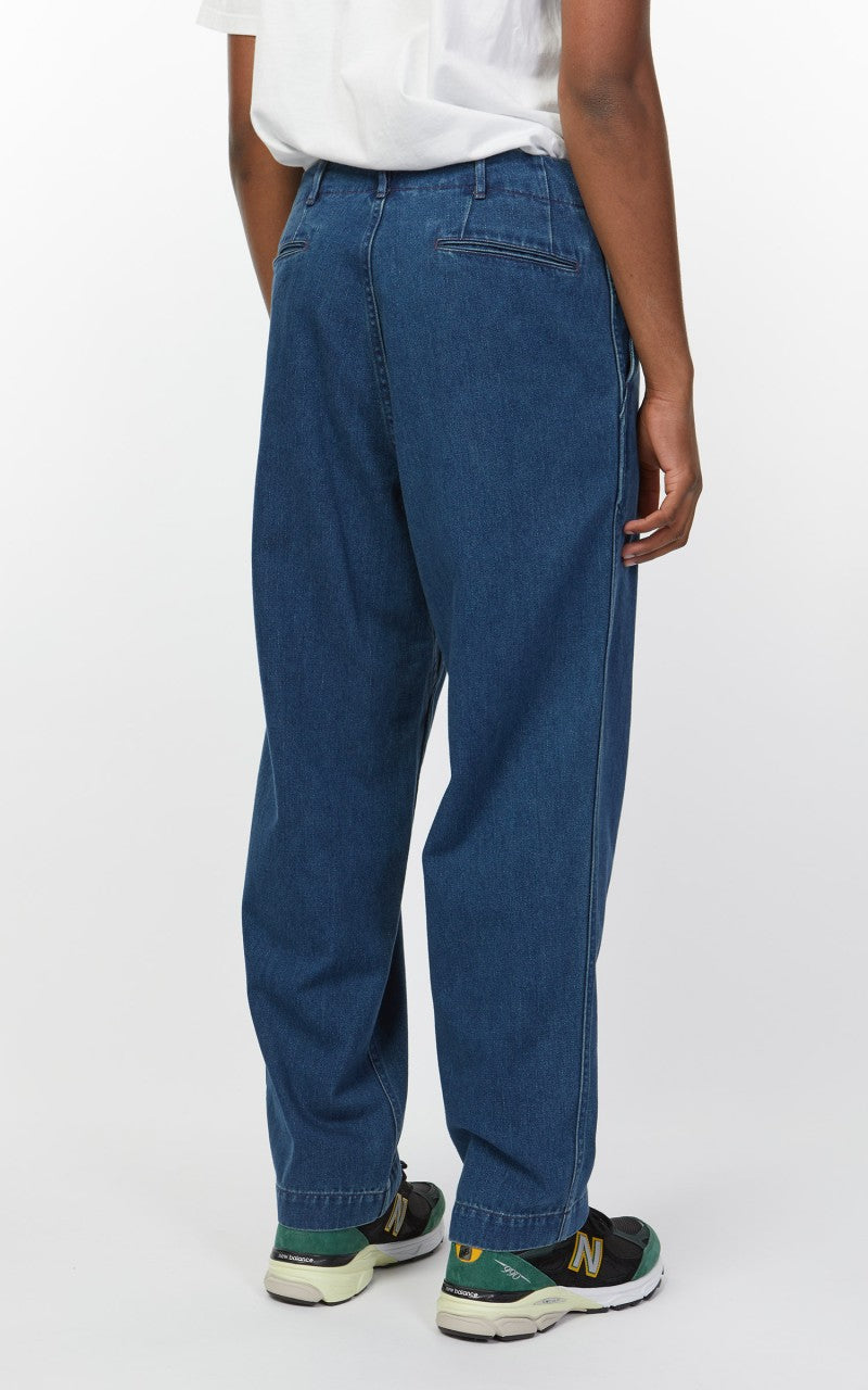 Nanamica Denim Wide Pants Indigo Bleach