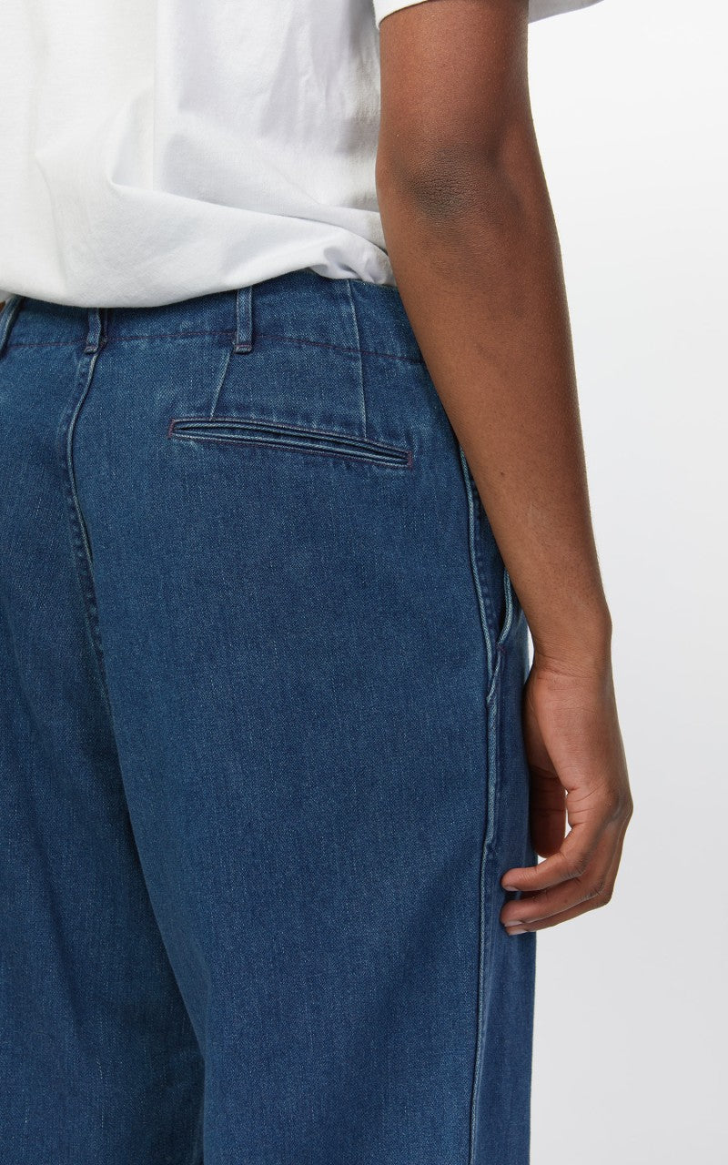 Nanamica Denim Wide Pants Indigo Bleach
