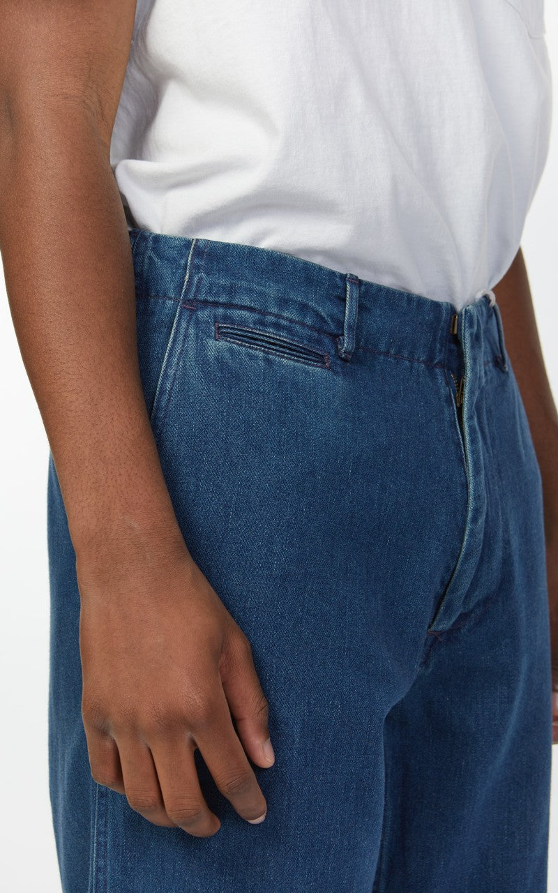 Nanamica Denim Wide Pants Indigo Bleach