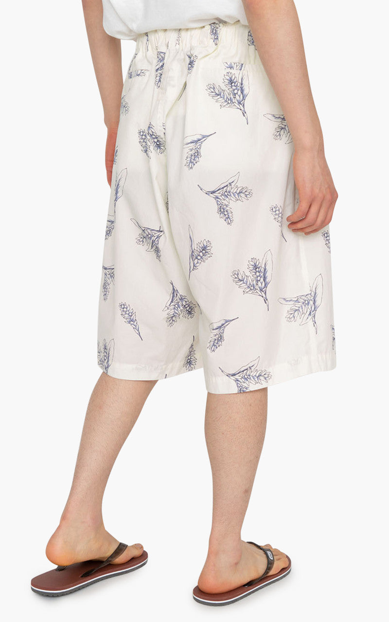 Nanamica Easy Shorts Ecru Botanical Print
