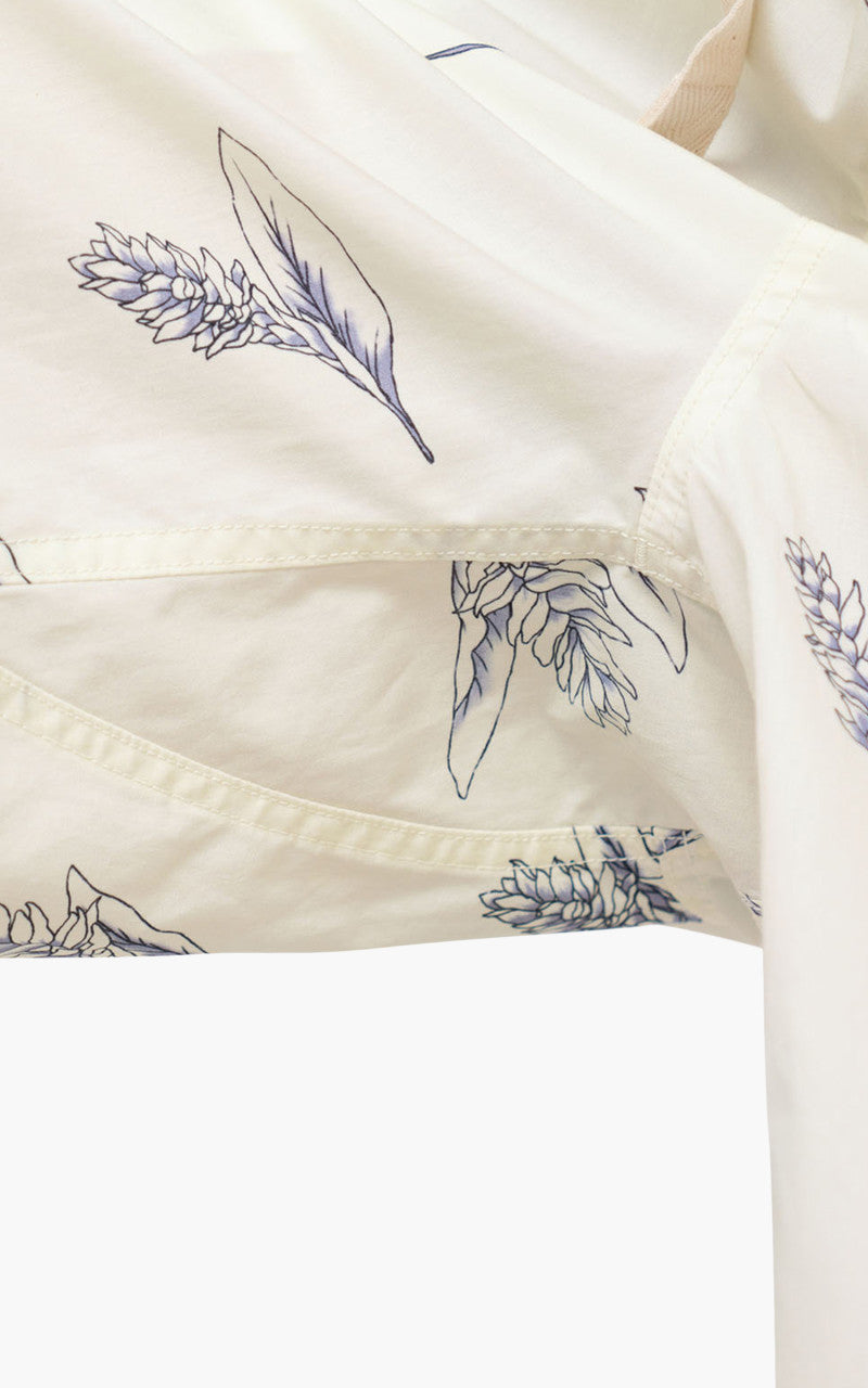 Nanamica Easy Shorts Ecru Botanical Print