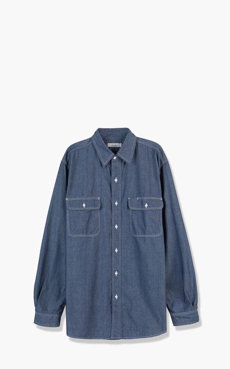 Nanamica Regular Collar Wind Shirt Indigo