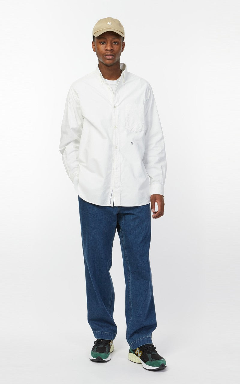 Nanamica Button Down Wind Shirt White