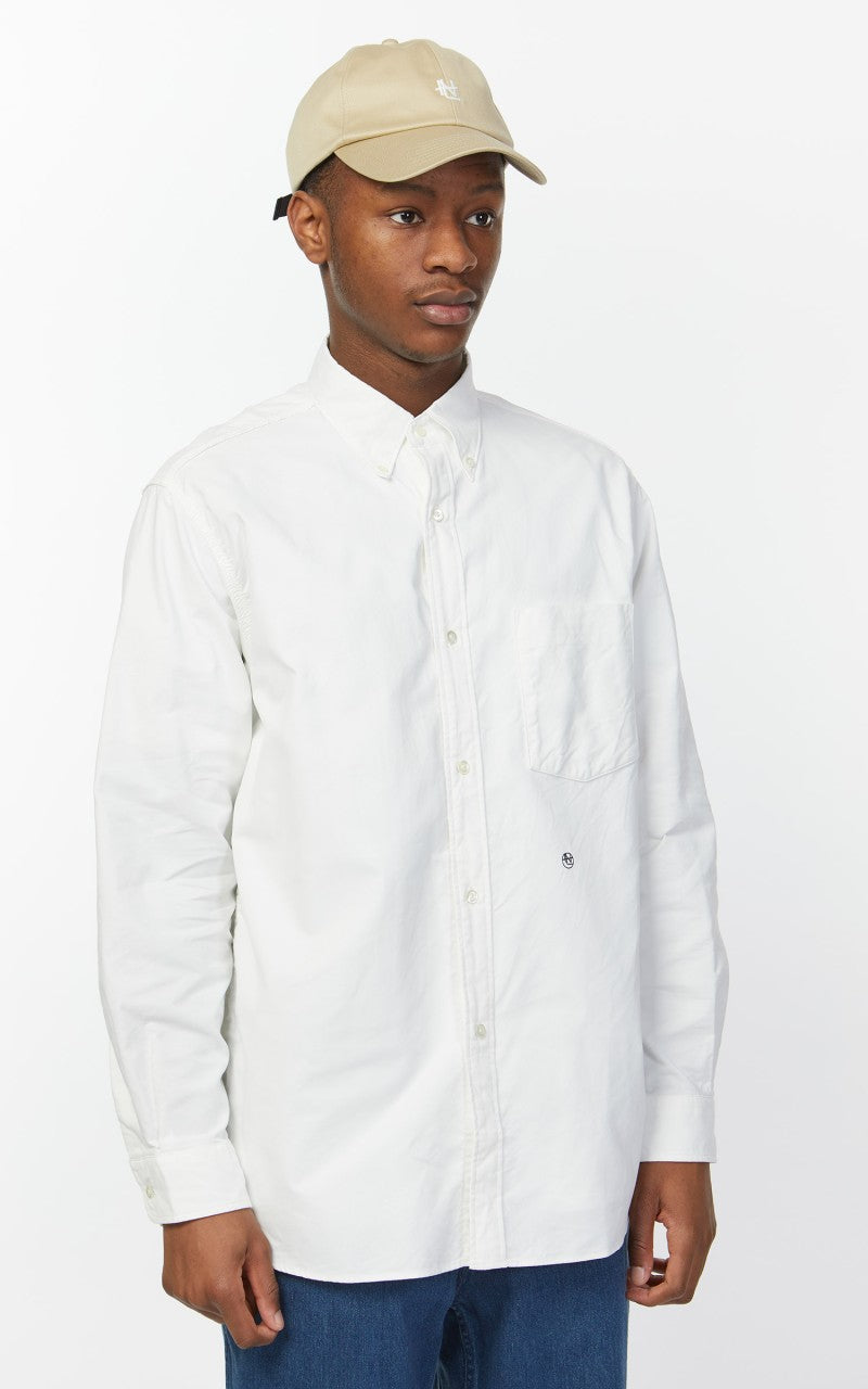 Nanamica Button Down Wind Shirt White