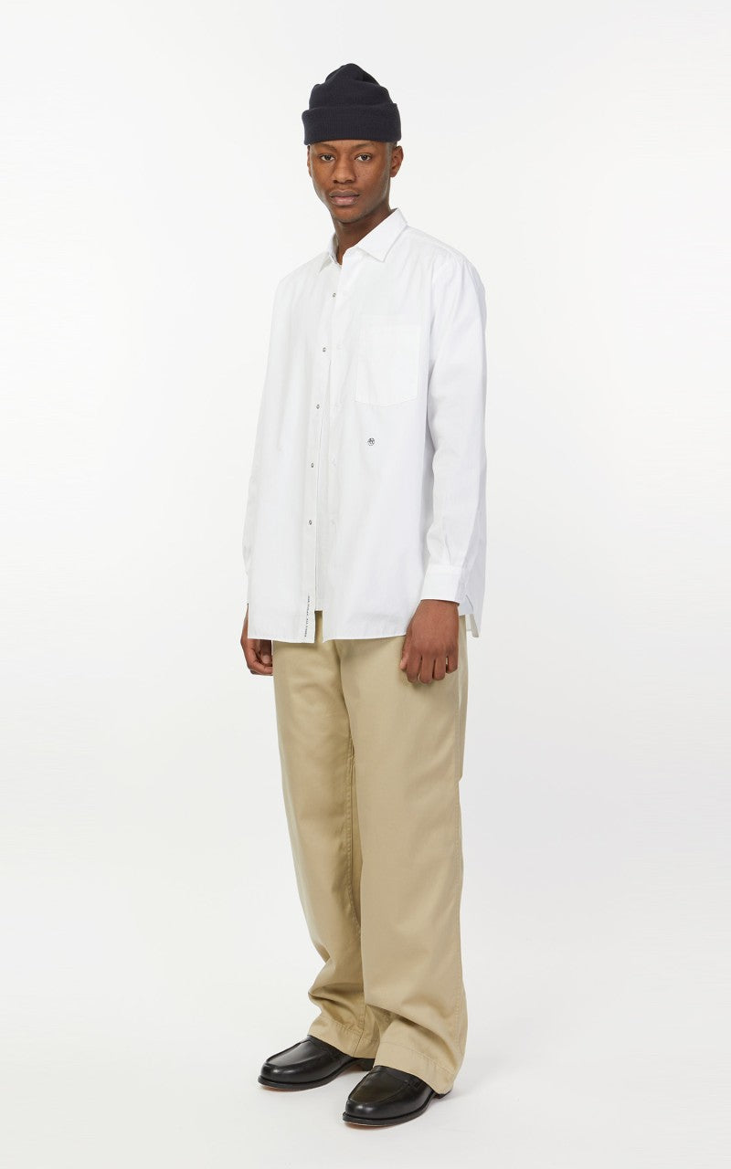 Nanamica Regular Collar Wind Shirt Off White