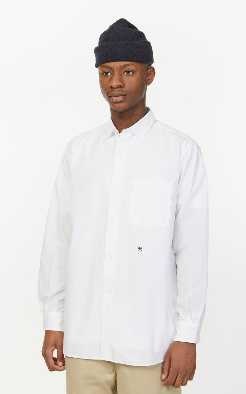 Nanamica Regular Collar Wind Shirt Off White