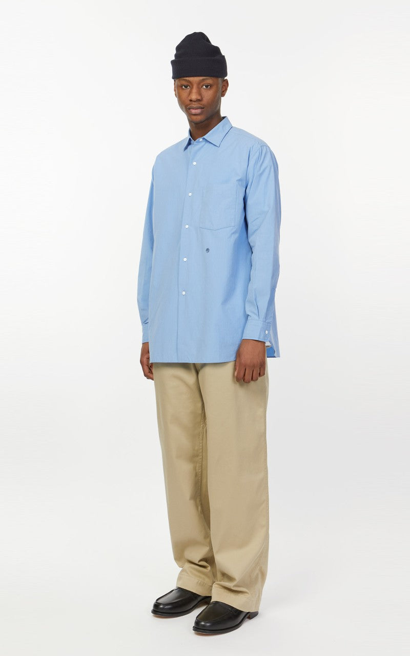 Nanamica Regular Collar Wind Shirt Sax