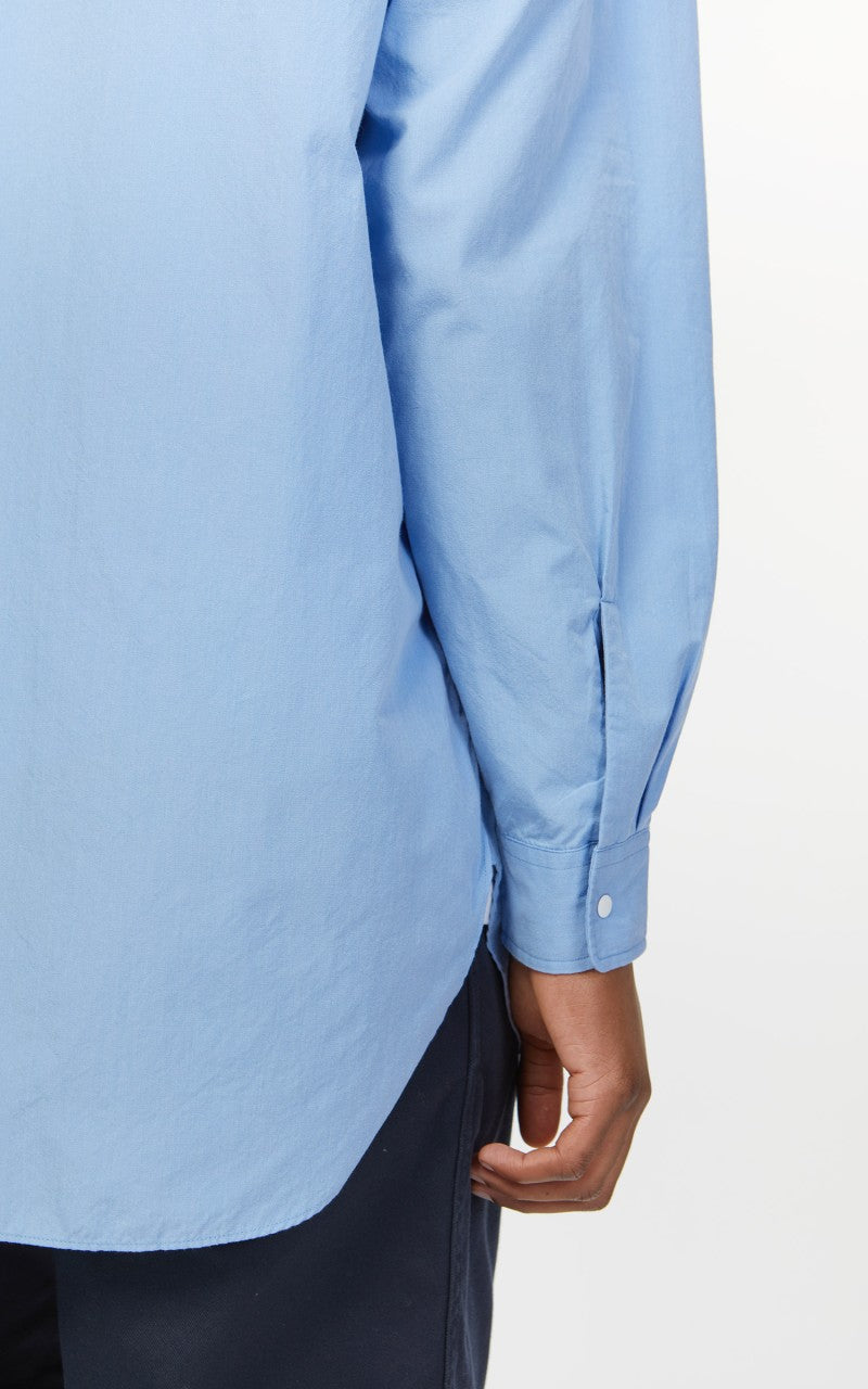 Nanamica Band Collar Wind Shirt Sax