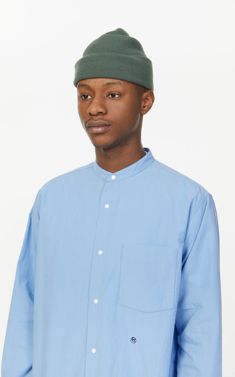 Nanamica Band Collar Wind Shirt Sax