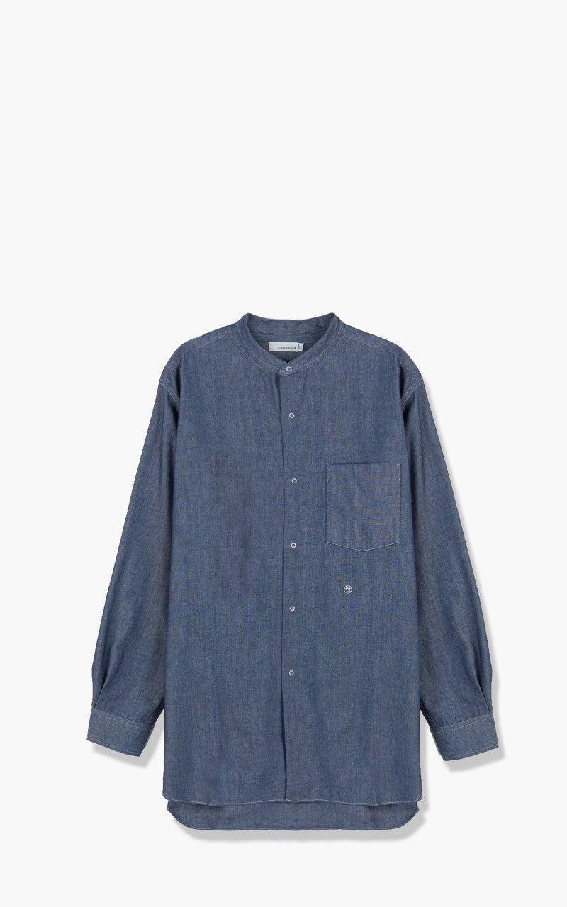 Nanamica Band Collar Wind Shirt Indigo