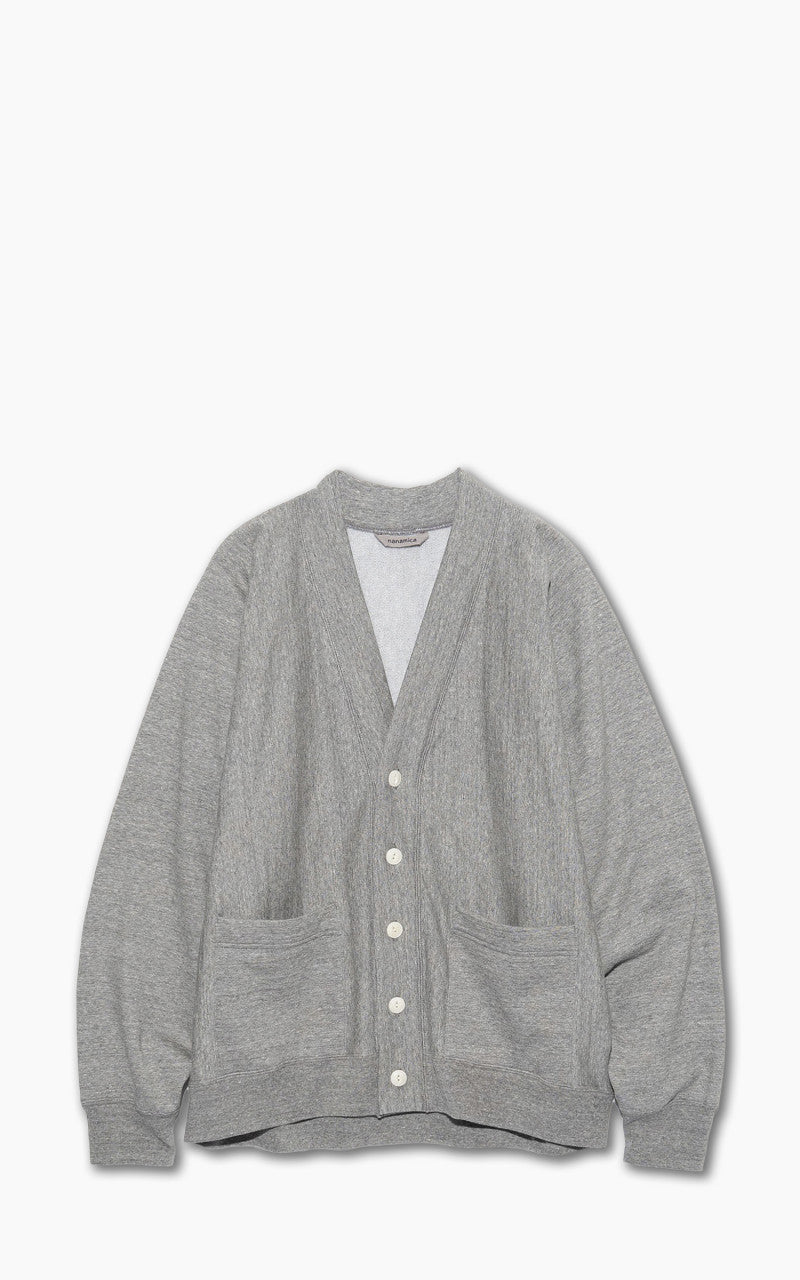 Nanamica Kodenshi Sweat Cardigan Heather Grey