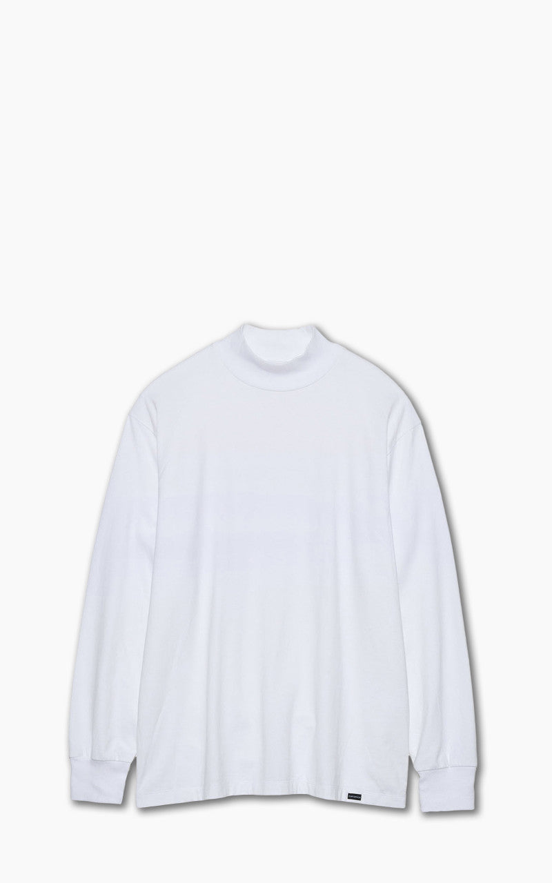Nanamica Mock Neck L/S Tee White