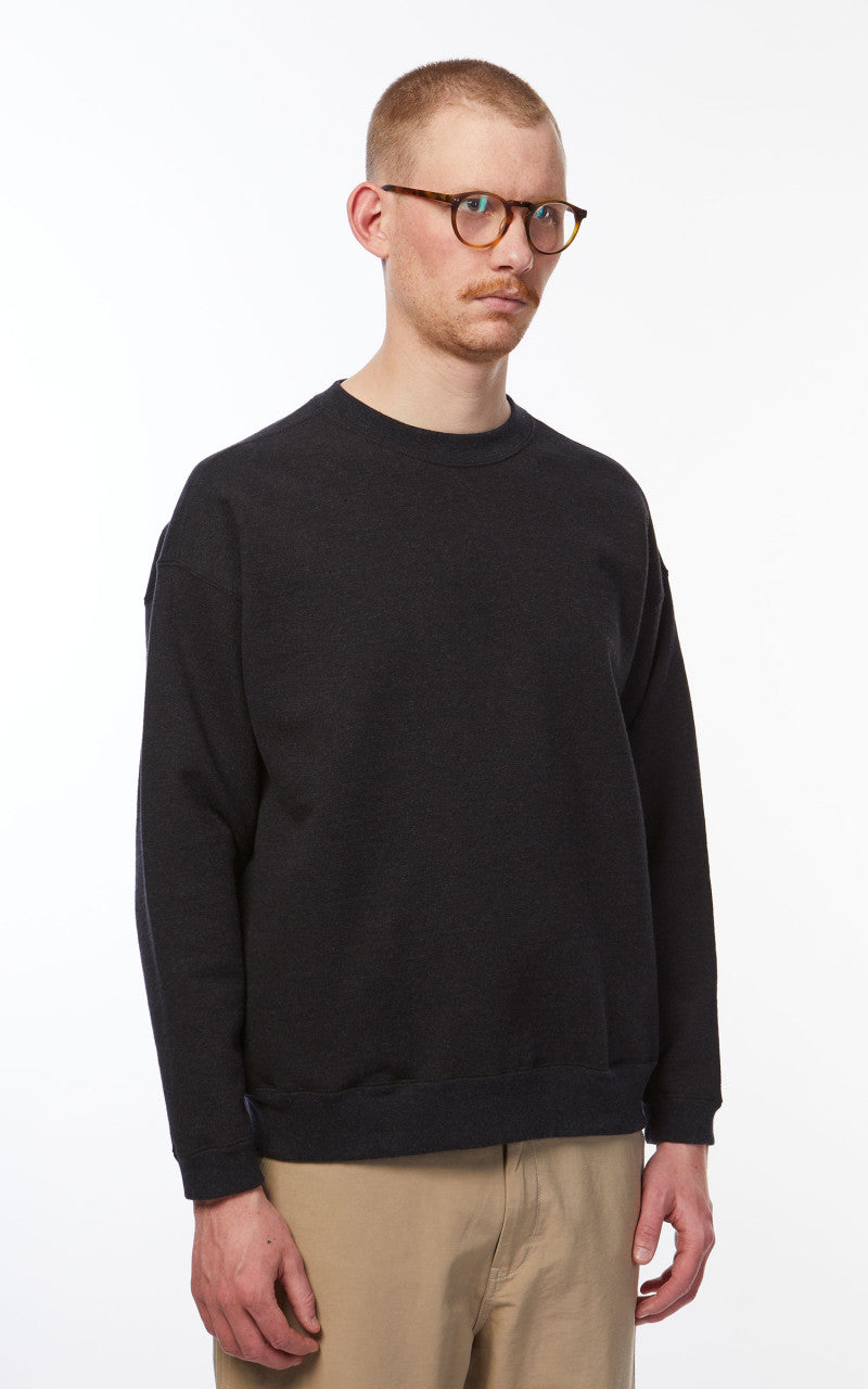 Snow Peak Recycled Cotton Sweat Crewneck Black