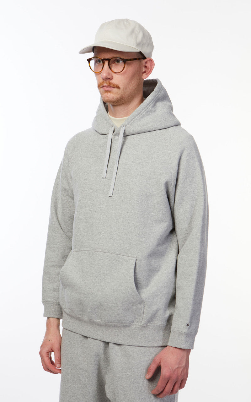 Snow Peak Recycled Cotton Pullover Hoodie Melange Grey