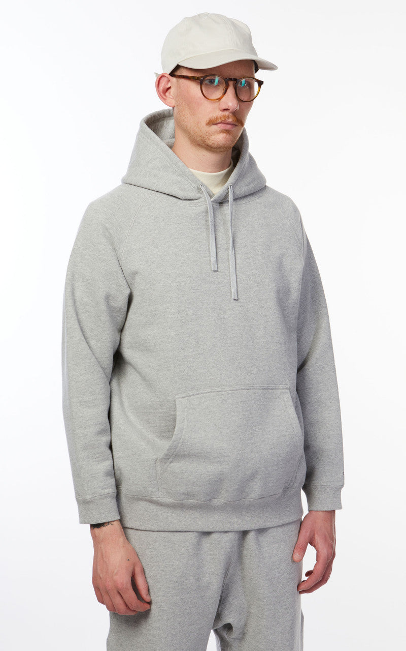 Snow Peak Recycled Cotton Pullover Hoodie Melange Grey