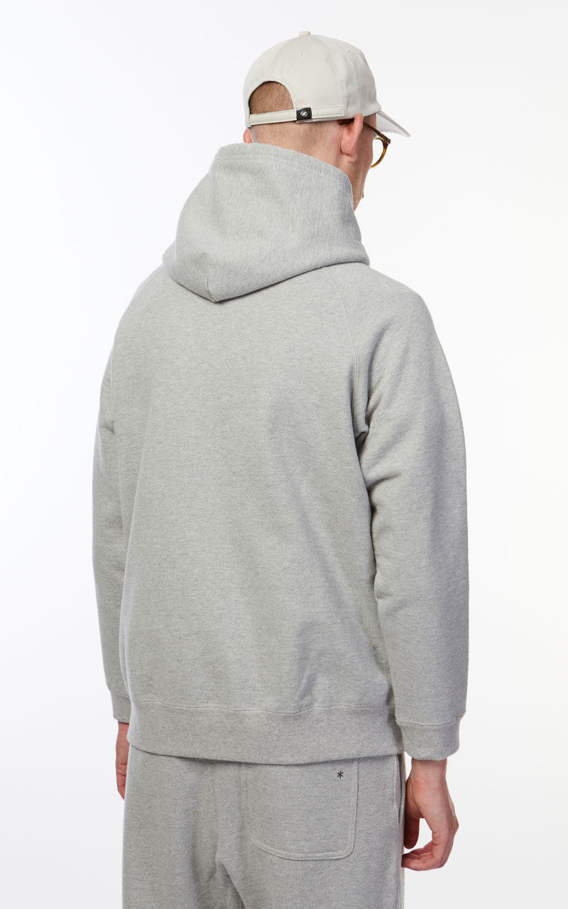 Snow Peak Recycled Cotton Pullover Hoodie Melange Grey
