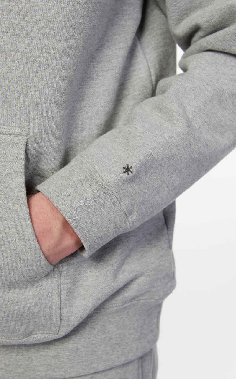 Snow Peak Recycled Cotton Pullover Hoodie Melange Grey