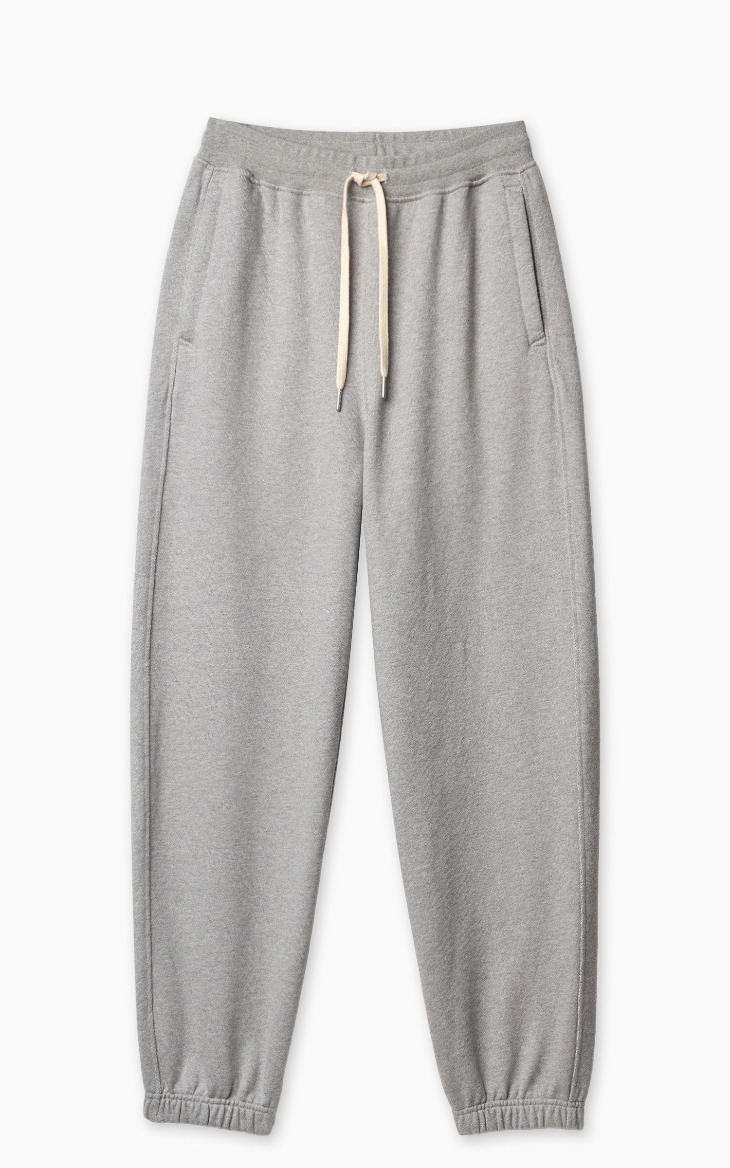 Merz b. Schwanen SWEATPTS02 Authentic Fleece Cuffed Cotton Sweatpants Grey Melange