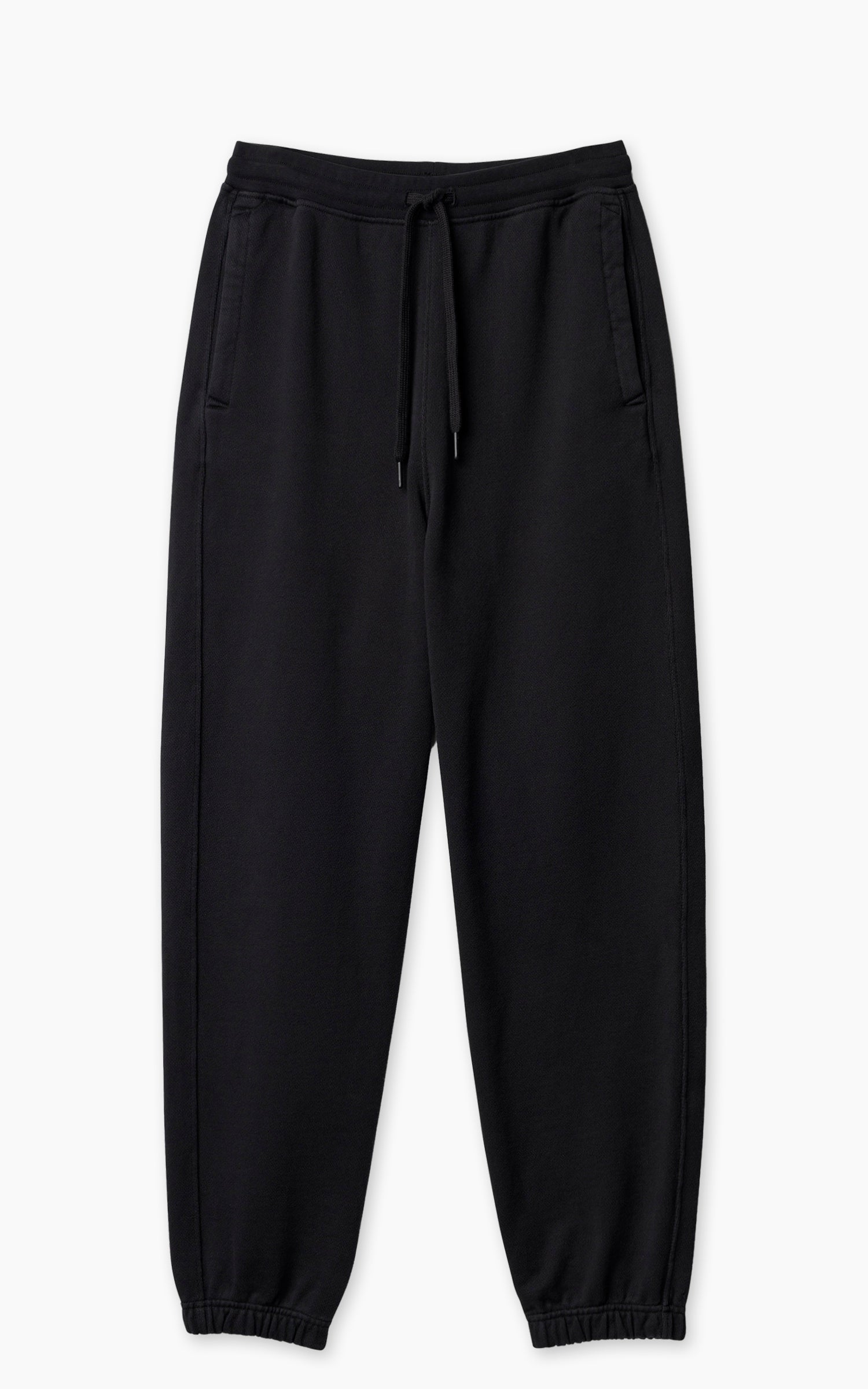 Merz b. Schwanen SWEATPTS02 Authentic Fleece Cuffed Cotton Sweatpants Deep Black