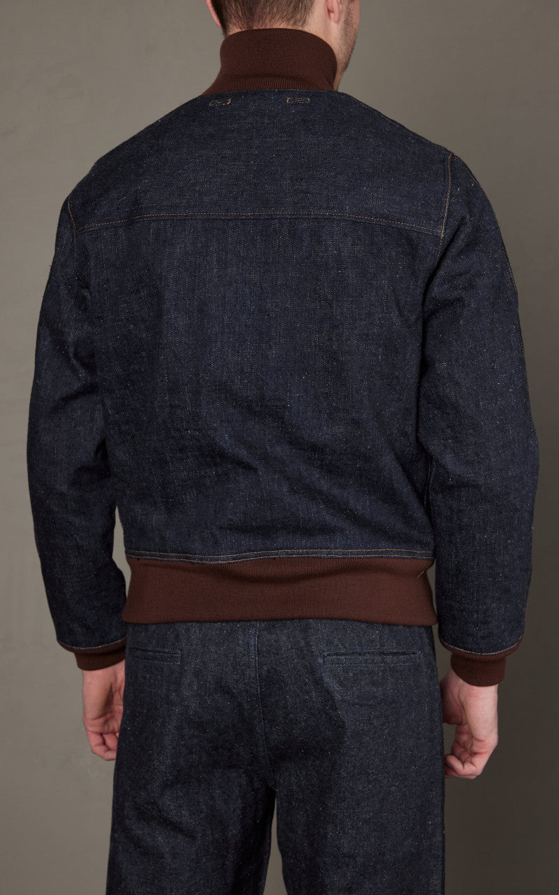 Samurai Jeans S100DAJ23 Denim A-1 Flight Jacket Indigo 17oz