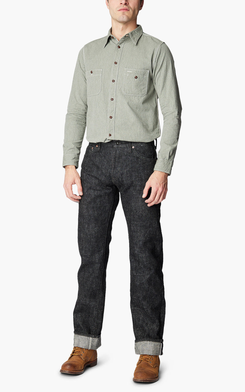 Samurai Jeans S5000BK II Zero Straight Fit Jeans Black 17oz