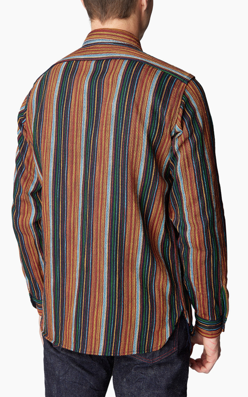 Samurai Jeans SIN23-02W Heavyweight Slubby Flannel Shirt Orange