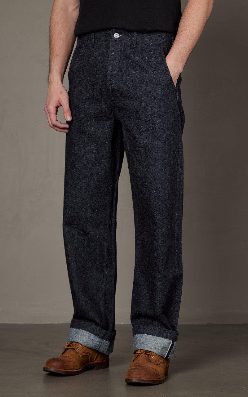 Samurai Jeans SJ48DP Wide Straight Chino Selvedge Indigo 15oz