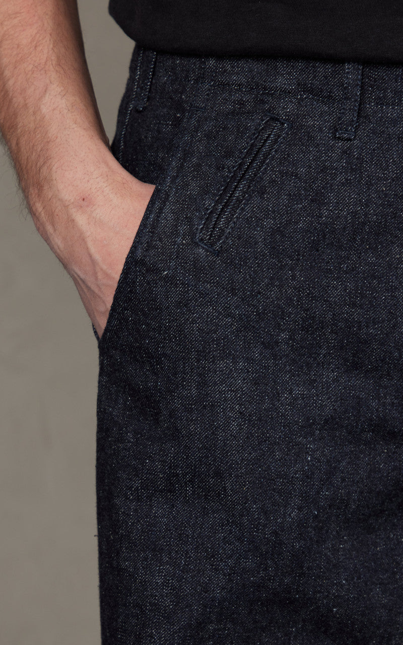Samurai Jeans SJ48DP Wide Straight Chino Selvedge Indigo 15oz
