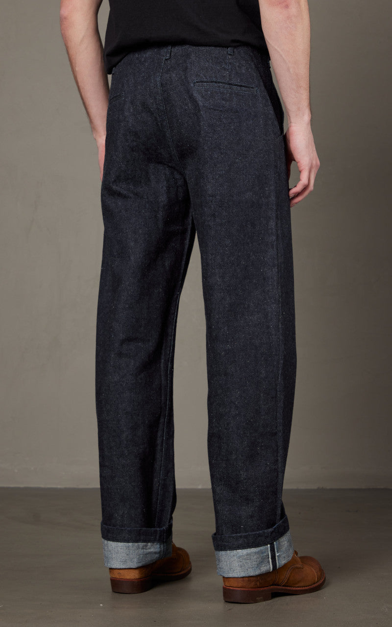 Samurai Jeans SJ48DP Wide Straight Chino Selvedge Indigo 15oz